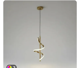 Pendente LED em espiral